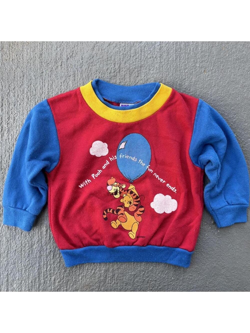 Vintage 90s Winnie the Pooh Tigger Disney balloon crewneck KIDS 12 months